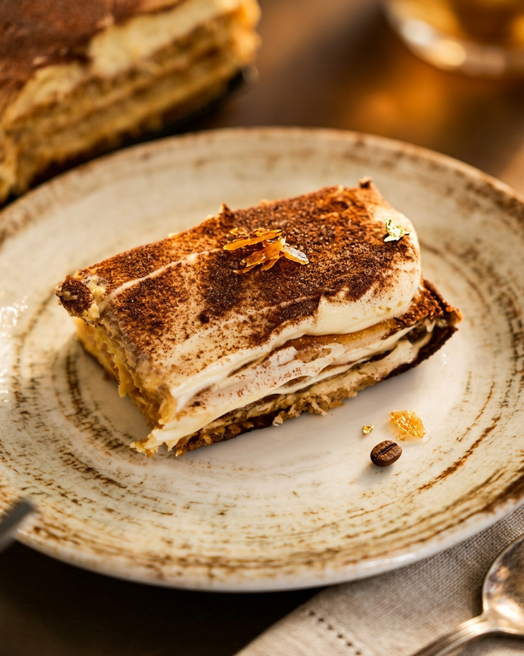Tiramisu maison au café et cacao